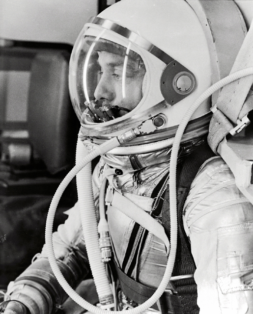 Space History Photo: Alan Shepard in Space Suit before Mercury Launch